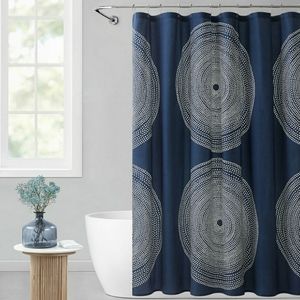 Marimekko 100% cotton blue shower curtain